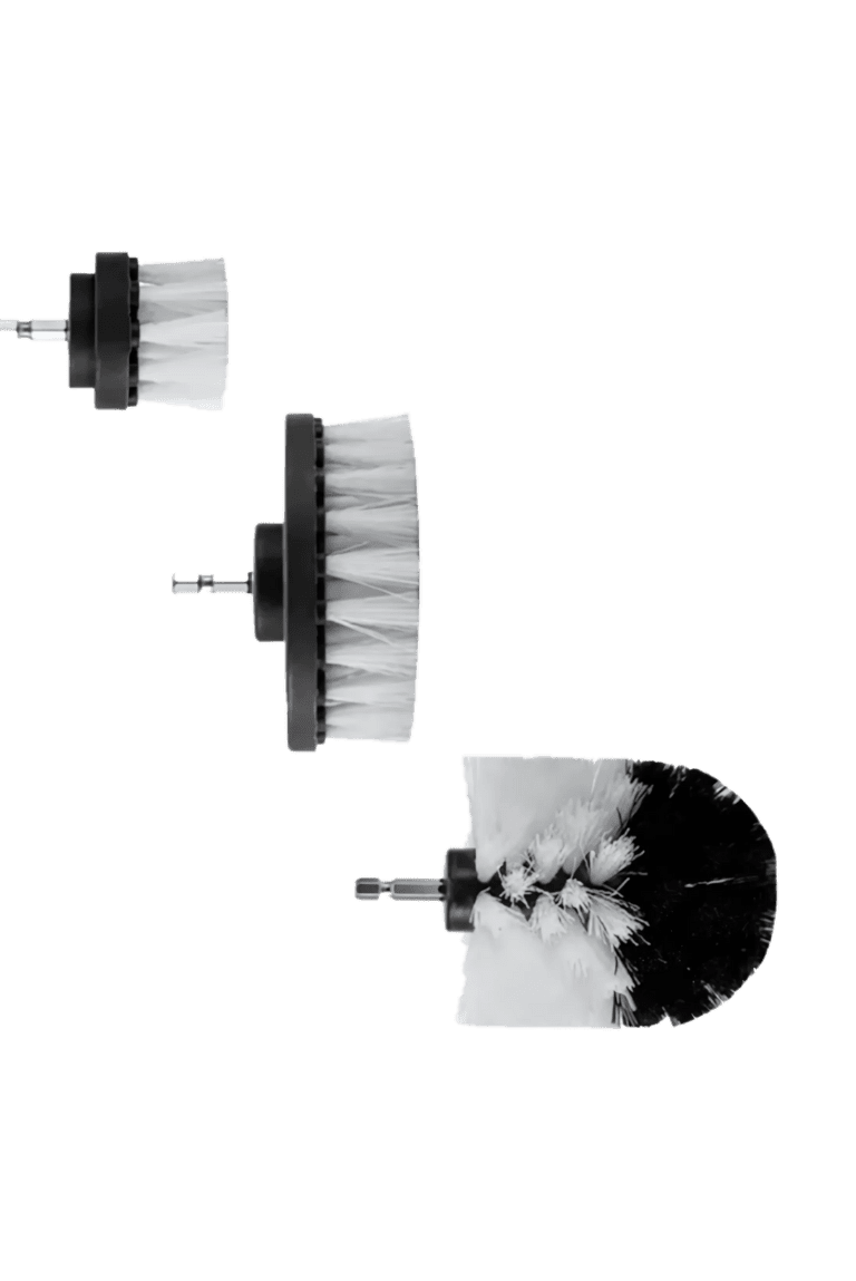 Kit Cepillo Lavado Detailing Taladro X3 Con Broca Limpieza (Cerdas Blandas)