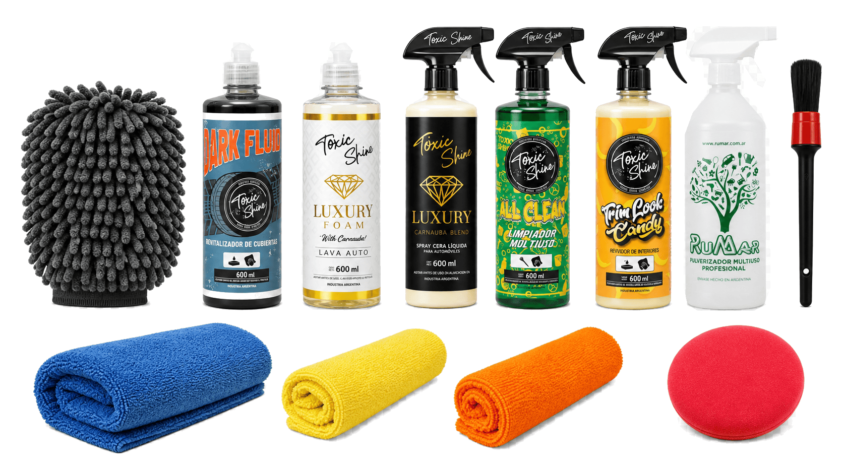 Kit De Lavado Carnauba Luxury Premium Auto/moto Toxic Shine