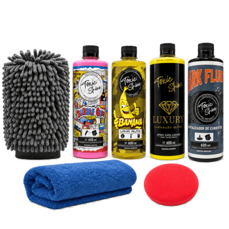 Kit Combo Lavado Moto Auto Toxic Shine